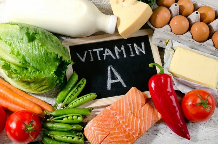vitamine A dans les produits pour la puissance